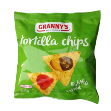 Grannys enyhén sós tortilla chips gluténmentes 60 g csokoládé és édesség