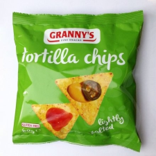 Grannys Grannys tortilla chips enyhén sós előétel és snack