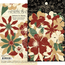 Graphic 45 Kivágatok Letters to Santa - Flower Assortment (1 csomag) matrica