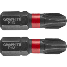 Graphite 56H502 Torziós Ütvecsavarozó Bit PH3X25mm, 2db (56H502) szerszám kiegészítő