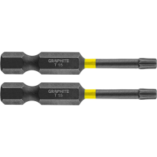 Graphite 56H524 Torziós Ütvecsavarozó Bit Tx15X50mm, 2db (56H524) szerszám kiegészítő