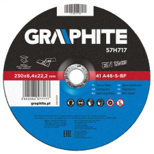 Graphite A24-S-BF 230 x 6,4 x 22,2 mm-es fém csiszolókorong, t27 szerszám kiegészítő