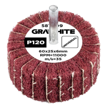 Graphite Csiszolókerék csapos, 60x25x6mm, P120 barkácsgép tartozék