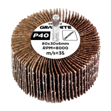 Graphite Csiszolókerék csapos 80x30x6mm, P40 barkácsgép tartozék