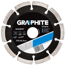 Graphite gyémánt vágókorong 125 x 22,2 mm, szegmentált, lézerhegesztett csiszolókorong és vágókorong