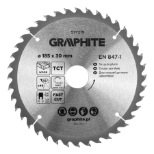 Graphite Körfűrészlap keményfém fogakkal, 185x30mm, 40fog barkácsgép tartozék