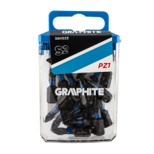 Graphite Torziós ütvecsavarozó bit PZ1x25mm, 20db barkácsgép tartozék