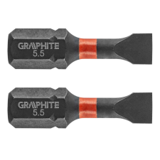 Graphite Torziós ütvecsavarozó bit SL5.5x25mm, 2db barkácsgép tartozék