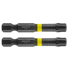 Graphite Torziós ütvecsavarozó bit TX40x50mm, 2db barkácsgép tartozék