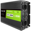 Green Cell KFZ Spannungswandler Power Inverter 12V > 230V 2000W/4000W USB/2x Steckdose/Display Black (INVGC12P2000LCD)