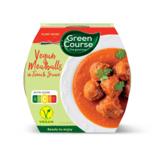 Green Course vegán golyók paradicsom mártásban 300 g reform élelmiszer