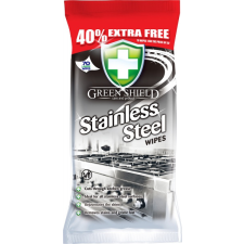 GREEN SHIELD Greenshield nedves törlőkendő rozsdamentes acélhoz 70 db tisztító- és takarítószer, higiénia