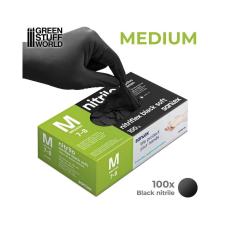 Green Stuff World GSWGD20NC fekete nitril kesztyű - Medium 100 db GSWGD20NC makett