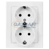 Greenlux GXKP010 Dupla csatlakozóaljzat SCHUKO JUPITER 250V 16A fehér 2x(2P+PE)