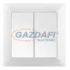 Greenlux GXKP019 Kettős váltókapcsoló PREMIUM fehér 250V 10A