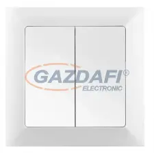 Greenlux GXKP024 Redőny nyomókapcsoló PREMIUM fehér 250V 10A villanyszerelés
