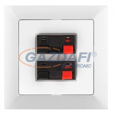 Greenlux GXKP053 Dupla audio csatlakozóaljzat PREMIUM fehér villanyszerelés