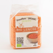  Greenmark bio lencse vörös 500 g alapvető élelmiszer