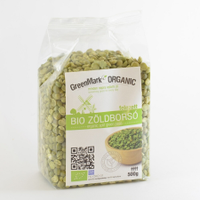 Greenmark bio zöldborsó felezett 500 g reform élelmiszer