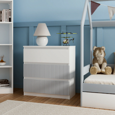 Greensite Drohmo MIX M3 ARTEO komód, 70x75x40 cm, fehér-kék bútor