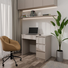 Greensite Faenza Mijas íróasztal jobb oldali tárolókkal, 98x76x51 cm, agyag színű íróasztal