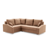 Greensite Grande Plus sarokkanapé, baloldali, szövet anyag, barna