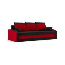 Greensite HEWLET kanapéágy, normál szövet, hab töltőanyag, szín - fekete / piros bútor