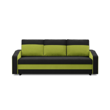 Greensite Hewlet kanapéágy, szövet anyag, hab töltet, fekete - zöld bútor