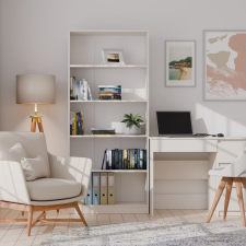 Greensite Kashar R80 polcos szekrény, könyvtartó, 80x182x30 cm, kasmír bútor