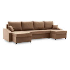 Greensite Sparta Plus sarokkanapé, szövet anyag, univerzális oldal, barna bútor