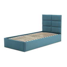 Greensite TORRES kárpitozott ágy, ágyneműtartóval, 90x200 cm, szín - türkiz, matrac nélkül ágy és ágykellék