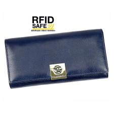 Gregorio RFID védett, kék, belső zippes,  kártyatartós hosszú pénztárca GS-106 pénztárca