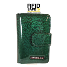 Gregorio RFID védett, zöld, brillant mintás, kis, két oldalas pénztárca PT-115 pénztárca