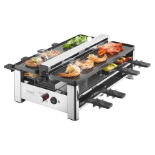  Grill és raclette főzőlap, Caso Germany, AirClean, 1500 W, 8 személyes, fekete grillsütő
