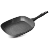  Grill serpenyő, MagicHome Black Line, 28 cm, fekete, márványbevonat, tapadásmentes, indukciós, szilikon bevonatú fogantyú