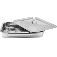 Grillrácsos tepsi fedővel 37x28cm sütés és főzés