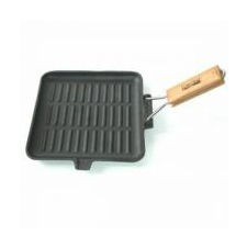 Grillserpenyő öntöttvas 24cm szögletes (10376) edény