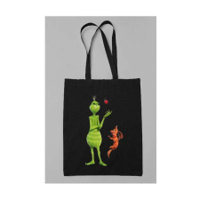 Grinch gömbös kutyás vászontáska egyedi mintával kézitáska és bőrönd