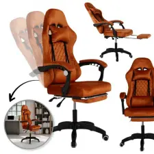  GRIND forgószék lábtartóval és masszírozóval, bársony - KO36M forgószék