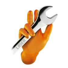 Grippaz Kesztyű Grippaz 100% Nitril  7/S - dobozos 50 db-os - NARANCS védőkesztyű