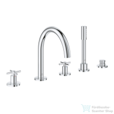 Grohe ATRIO 5 üléses kádtöltő csaptelep zuhanyszettel,alaptest nélkül,Króm 29408000 csaptelep