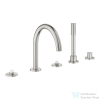 Grohe ATRIO PRIVATE 5 üléses kádtöltő csaptelep fogantyú és alaptest nélkül,SuperSteel 25224DC0 (25224DC0)