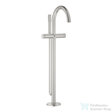 Grohe ATRIO PRIVATE szabadon álló kádtöltő csaptelep zuhanyszettel,alaptest nélkül,Supersteel 25229DC0 csaptelep