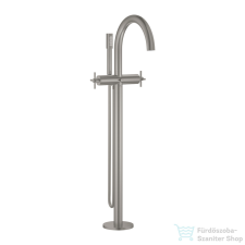 Grohe ATRIO szabadon álló kádtöltő csaptelep zuhanyszettel,alaptest nélkül,Supersteel 25272DC0 csaptelep