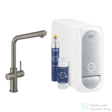 Grohe BLUE HOME csaptelep kezdőkészlet vízszűrő funkcióval, Brushed Hard Graphite 31454AL1 csaptelep