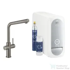 Grohe BLUE HOME csaptelep kezdőkészlet vízszűrő funkcióval, Brushed Hard Graphite 31454AL1 (31454AL1) csaptelep