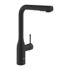 Grohe Essence konyhai csaptelep kihúzható zuhannyal, matt fekete Phantom Black színben