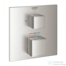 Grohe Grohtherm Cube Termosztátos falsík alatti keverő 2 fogyasztóhoz, matt szuperacél 24154DC0 csaptelep