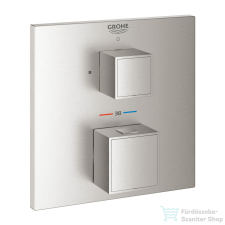 Grohe Grohtherm Cube termosztátos keverő 1 kimenethez,Supersteel 24153DC0 csaptelep