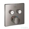 Grohe Grohtherm SmartControl falsík alatti termosztátos csaptelep 2 fogyasztóhoz,belső egység nélkül,Hard Graphite 29124A00 (29124A00)